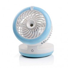 Amanka Mini Misting Fan Portable Desktop USB Fan  3600rpm with 2000mAh Rechargeable Battery for Home  Office and Travel  Table Desk Mini Humidifier (Detachable Cover) - B072WPCV54
